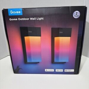 Govee Outdoor Wall Light 2-Pack RGBWW Smart LED Sconce Matter Alexa Google H7075